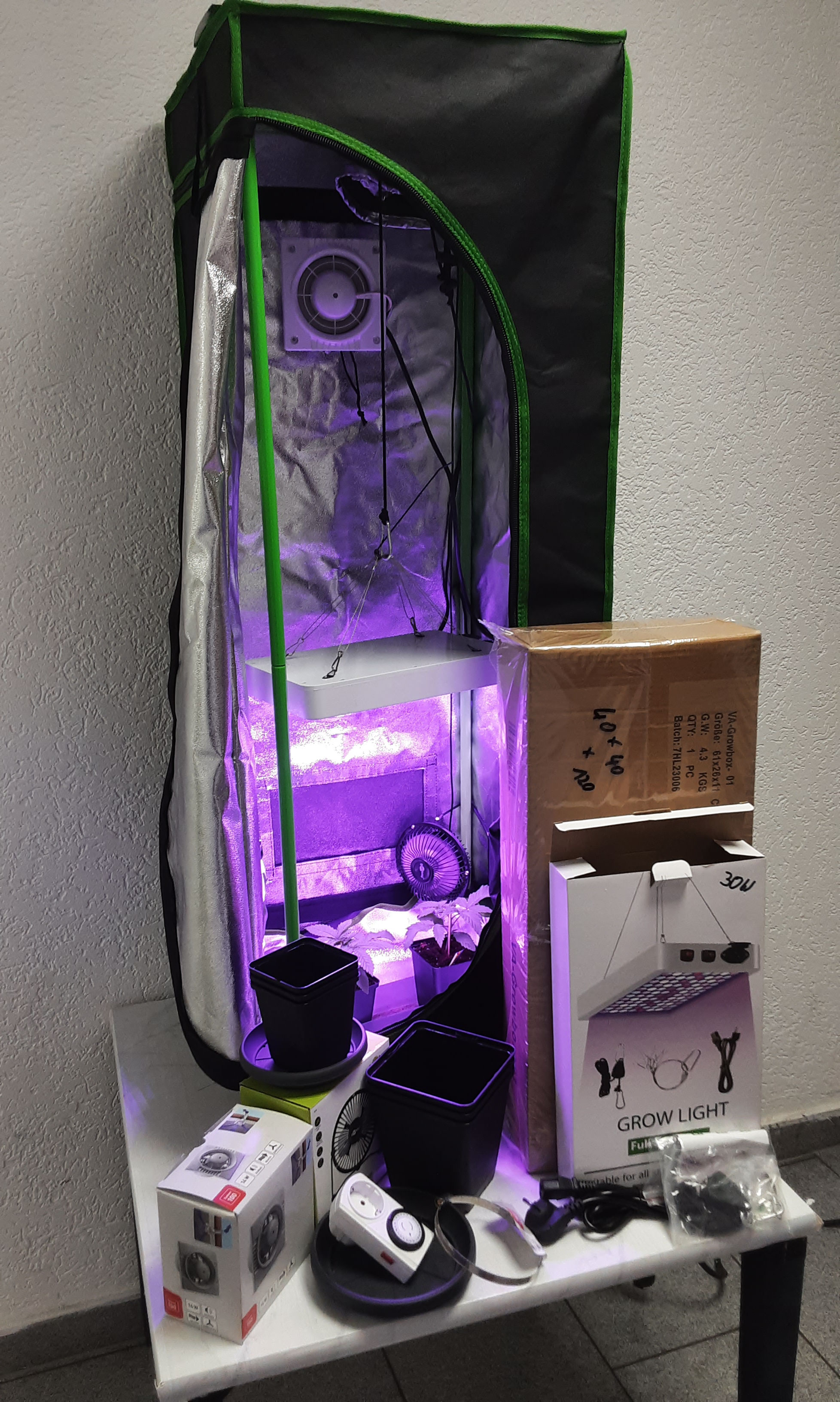 Growzelt Growbox-Set „Seeding“ für Cannabis Anzucht