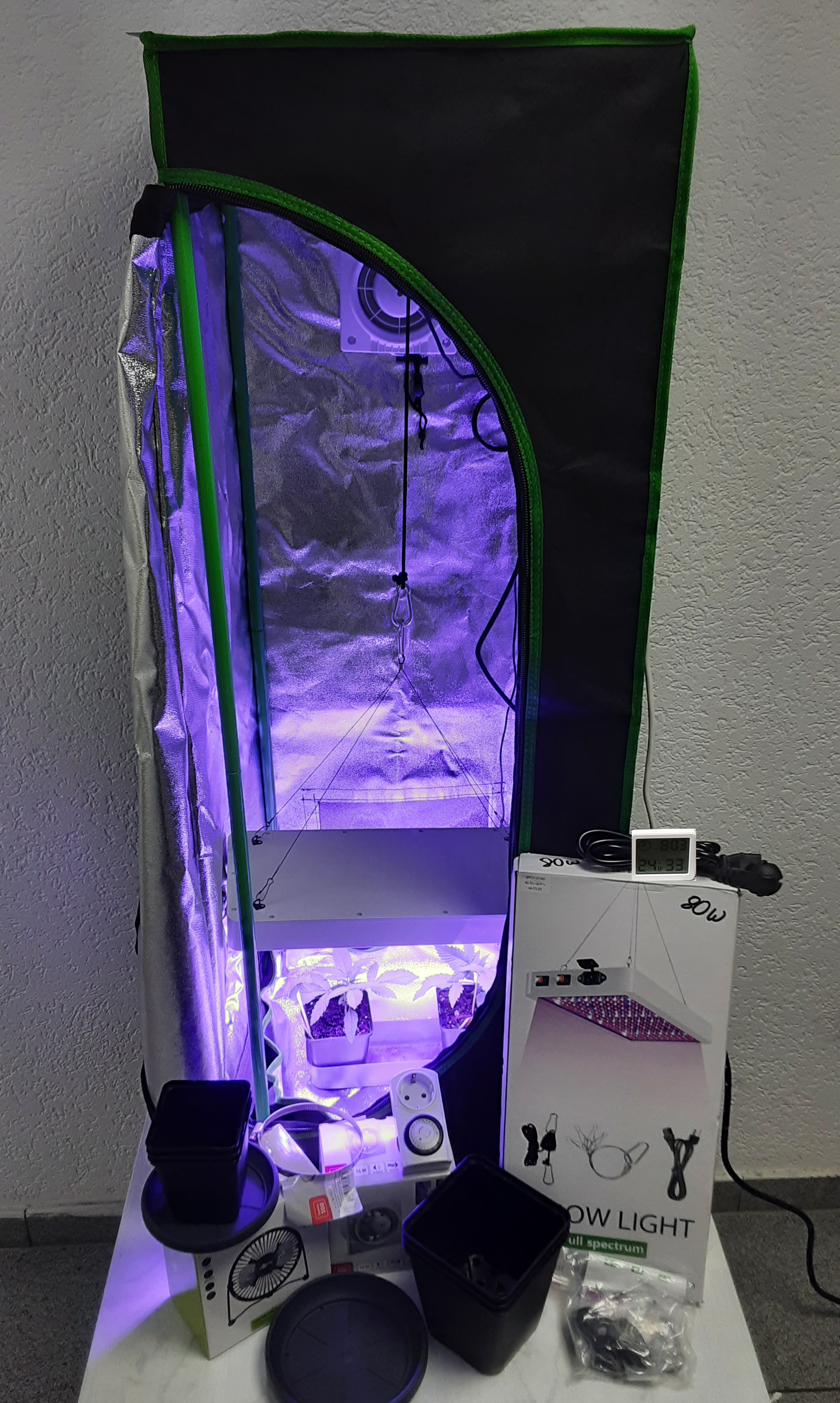 Growzelt Growbox-Set „Seeding-Plus“ für Cannabis Anzucht