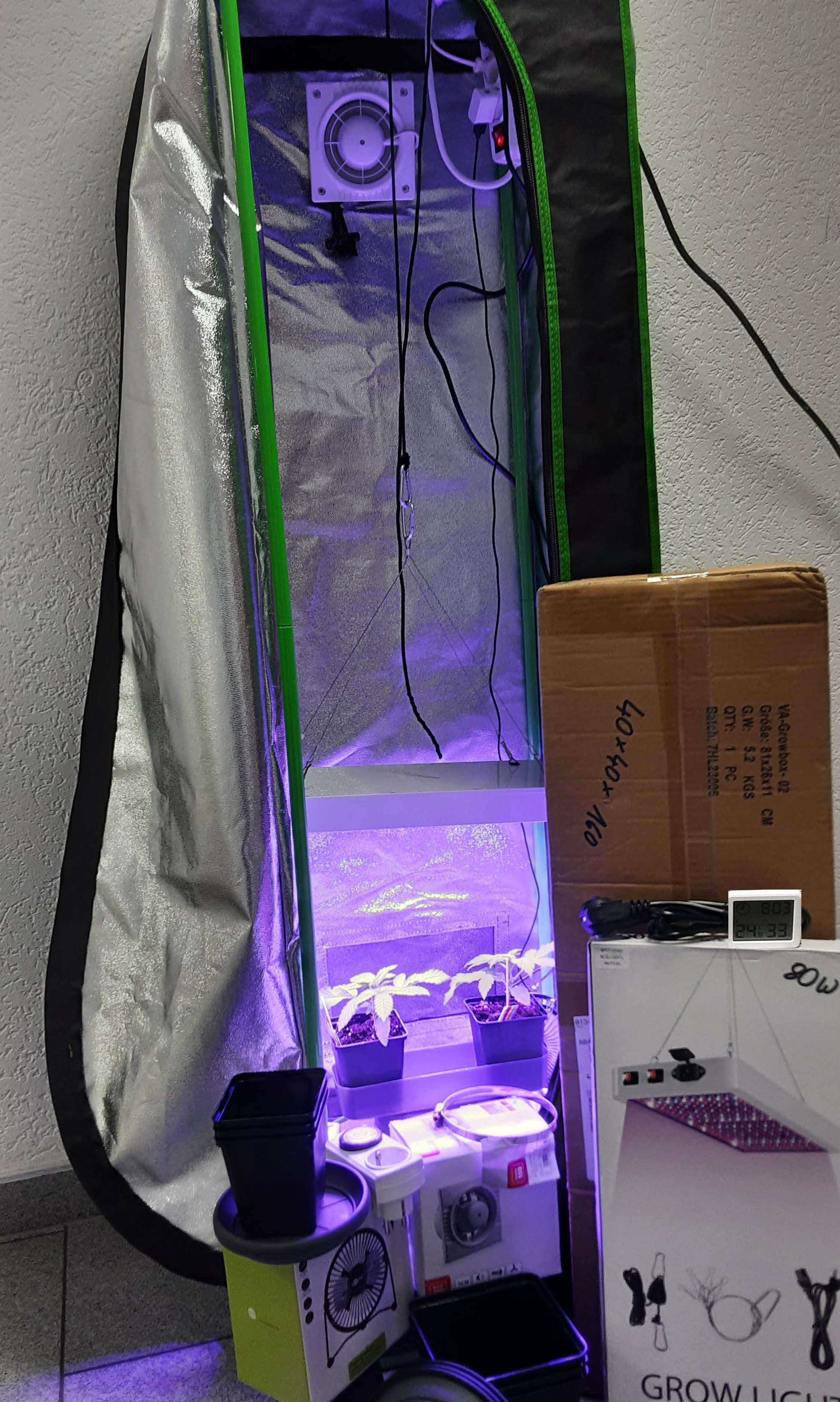 Growzelt Growbox-Set „Culting 30W“ für Cannabis Anzucht