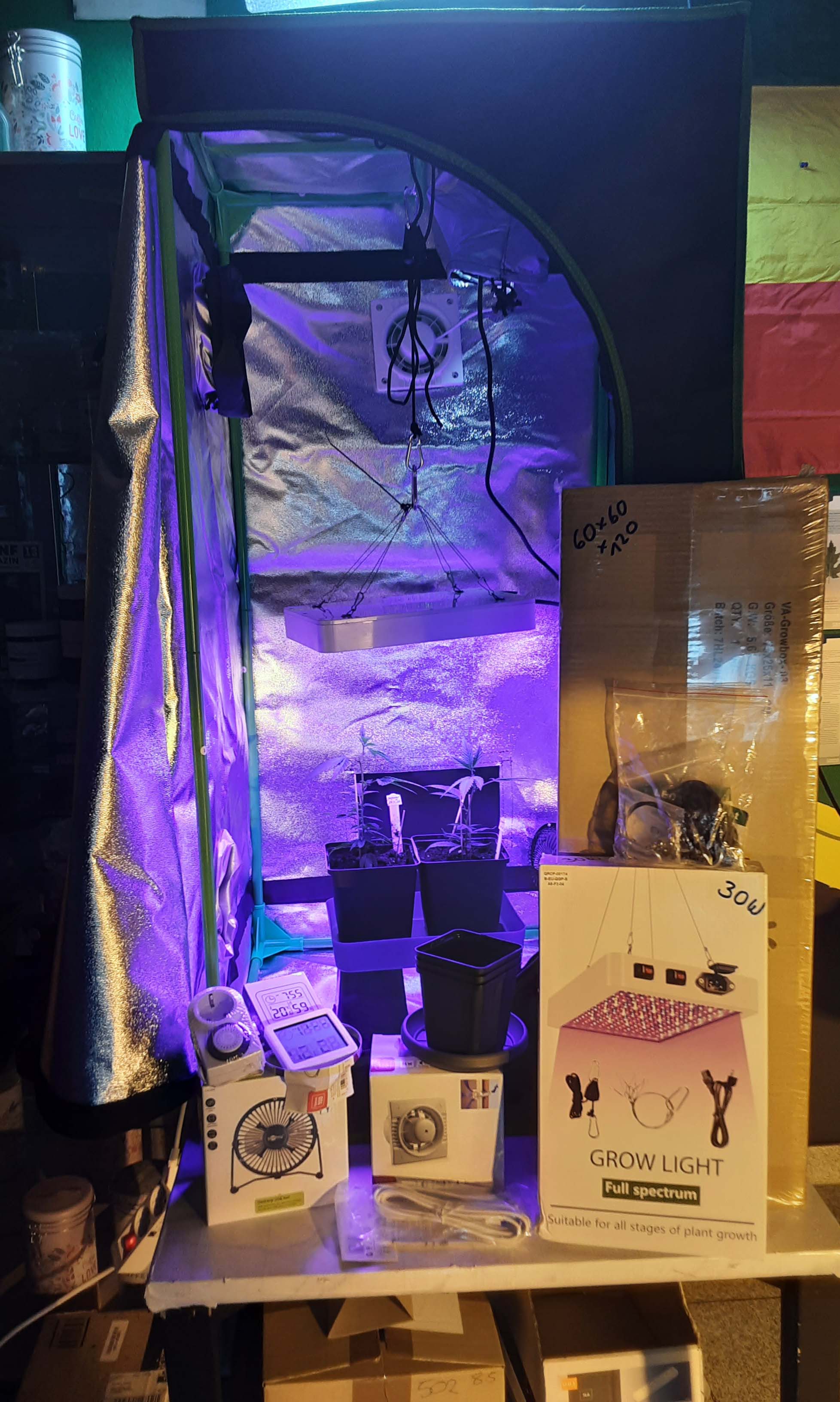 Growzelt Growbox-Set „Farming“ für Cannabis Anzucht